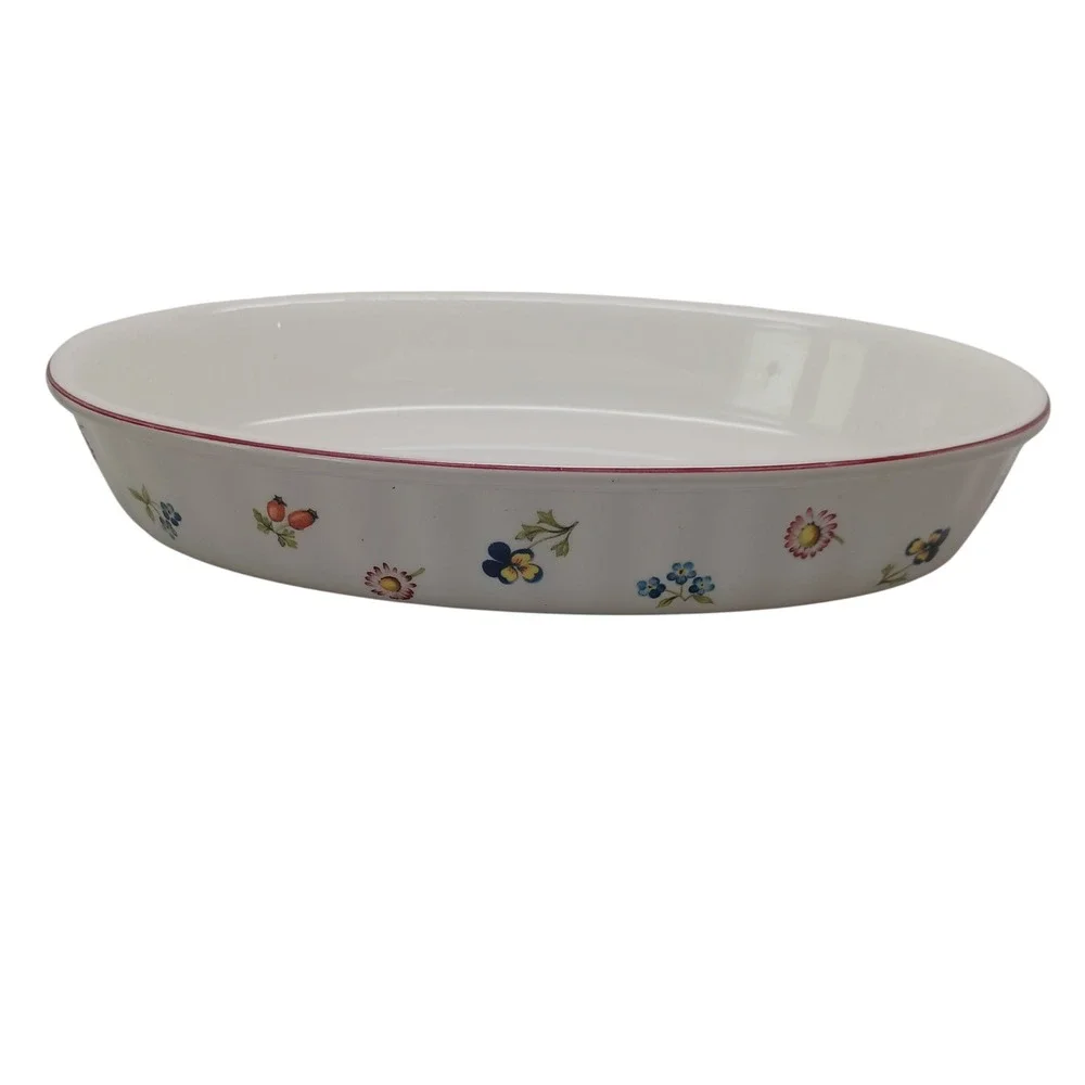 Villeroy & Boch Petite Fleur Vilbofour Oval Baker Porcelain Floral Casserole 10